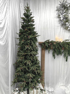 7.5ft Pre-lit Mixed Pine Tree w/ Pinecones