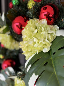 Summer Wreath with Large Red Baubles