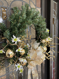 Gold Floral Wreath