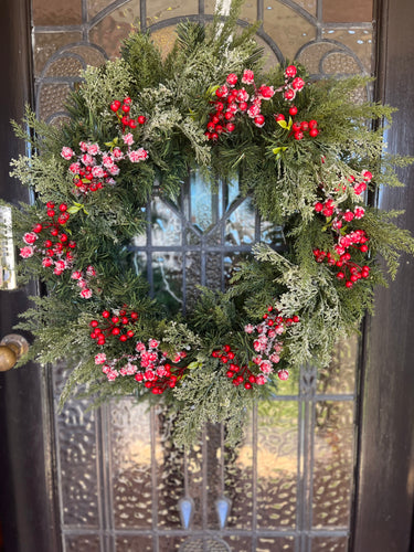 Iced Red Berry Wreath