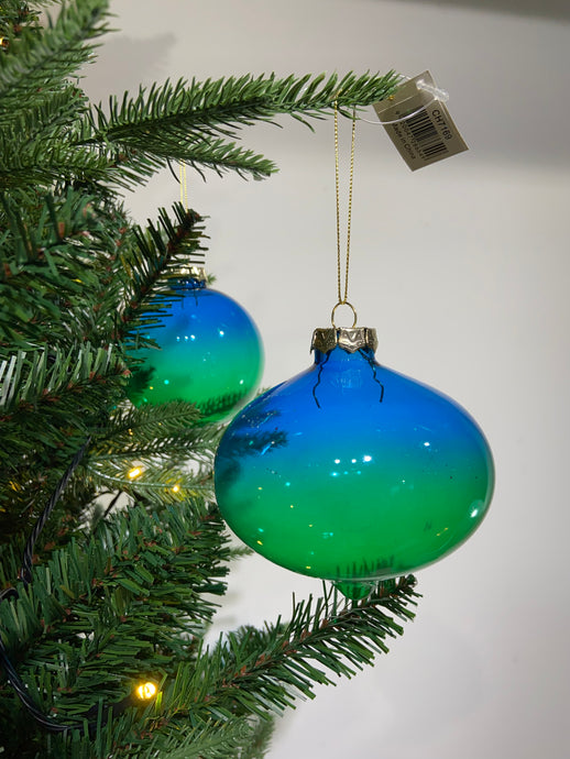 Blue and Green Ombre Bauble